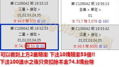 今彩539二三四星賠率超級高!以小博大首選