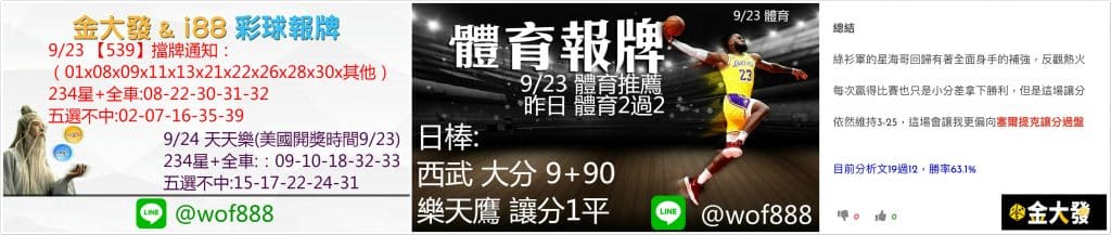 539明牌、天天樂明牌、運彩分析